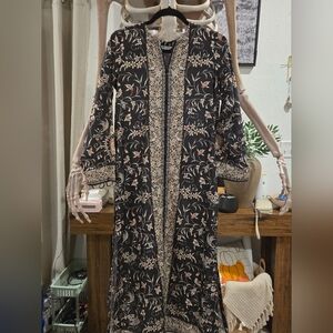 Floral Black and Cream Women's Dress